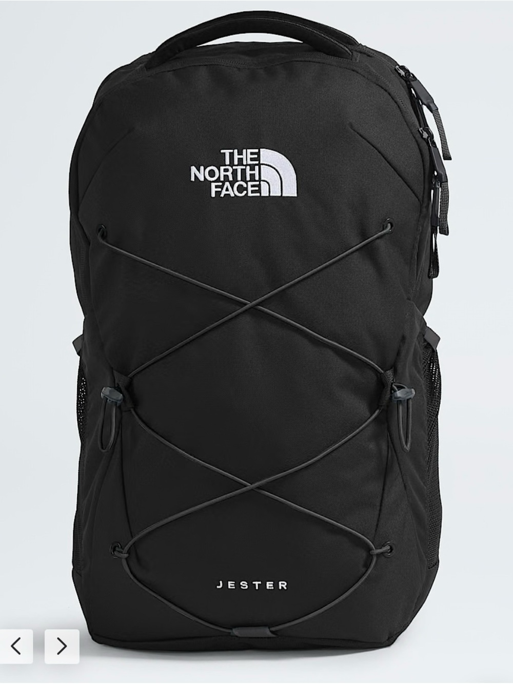 The North Face Jester Backpack - Black with White Logo